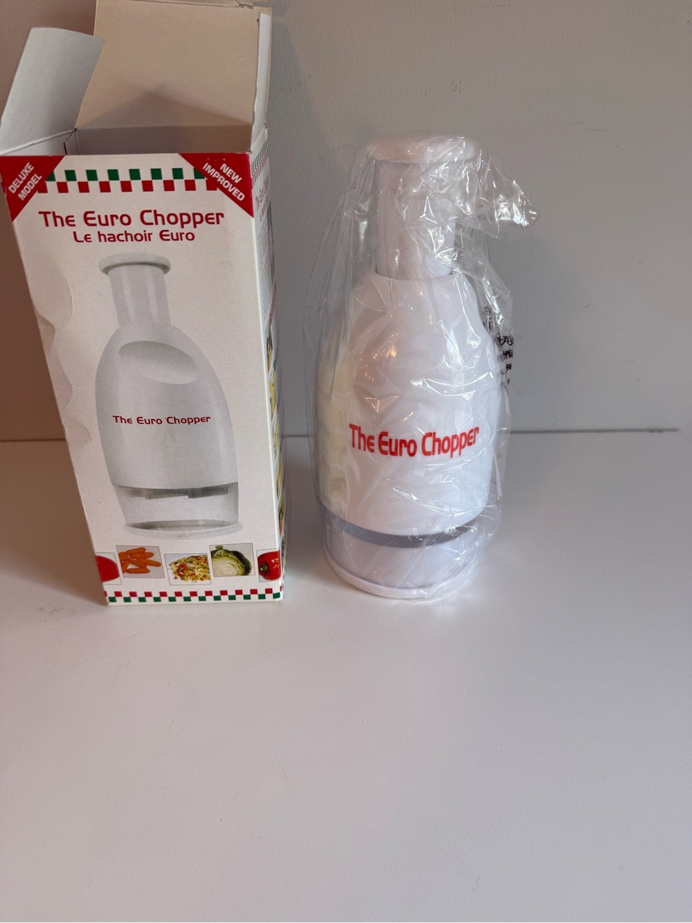 Vintage Euro Chopper Manual Food Processor Stainless Blades New in Box